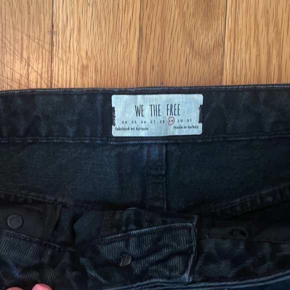 Free People black denim skirt, size 29 - Picture 4 of 4